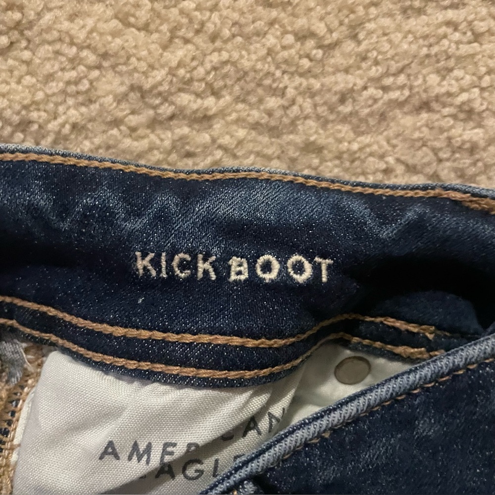 American Eagle Kick Boot Flair Jeans Size 4 - Picture 8 of 9